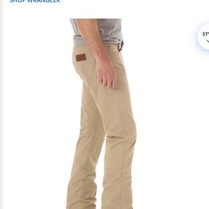 Wrangler Men's Slim Straight Jeans in Beige or Khaki - 38* x 32